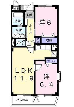 ロジュマンオヤマの物件間取画像